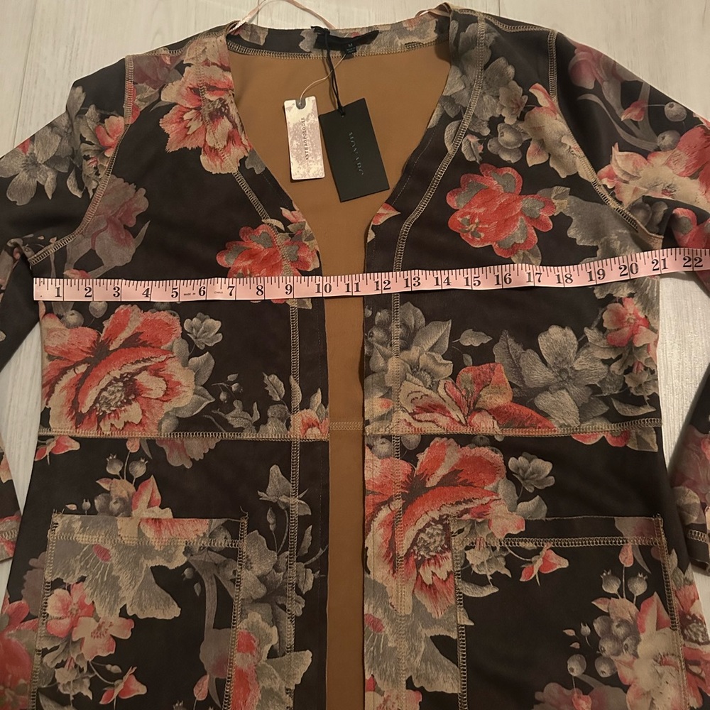 NWT ANTHROPOLOGIE Monarc - Marcela Rose Print Kimono Jacket Sz M - Picture 4 of 6